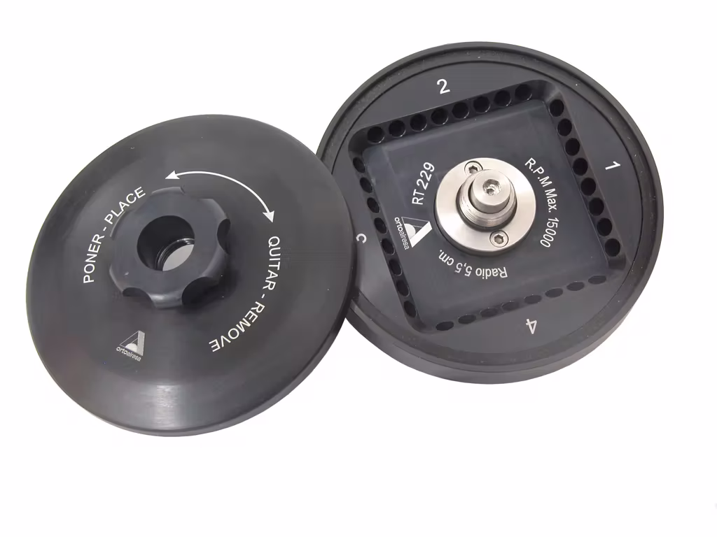 angular rotor for ventilated microcentrifuge