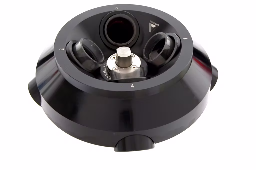 angular rotor for large compact centrifuge