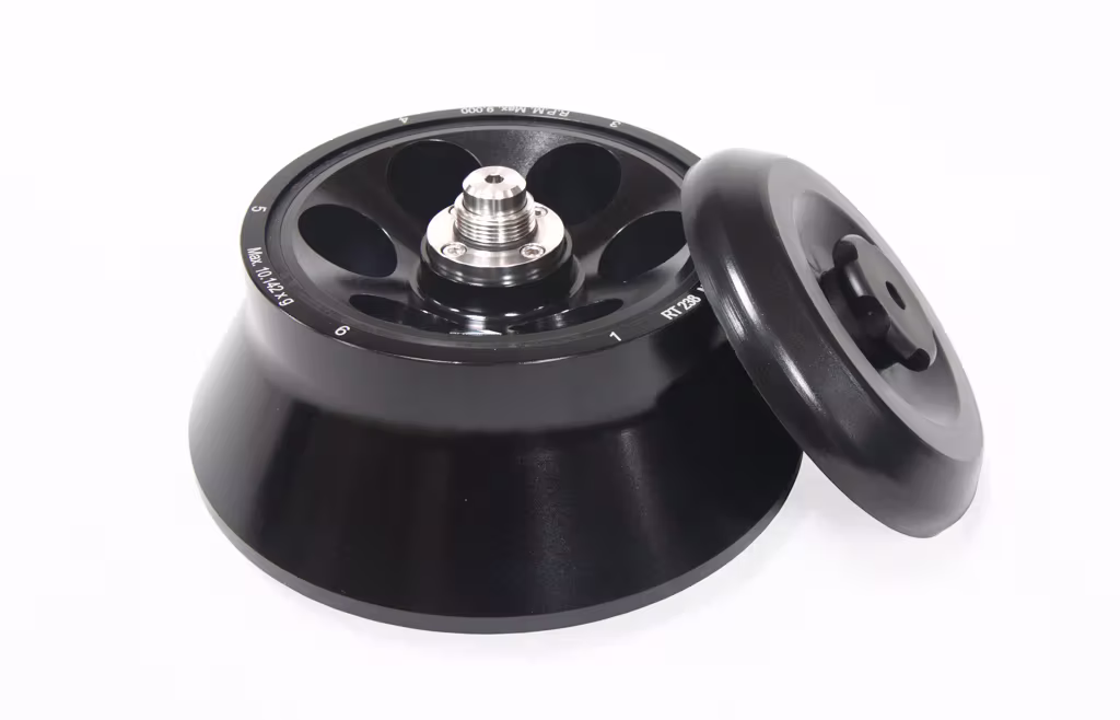 angular rotor for large compact centrifuge